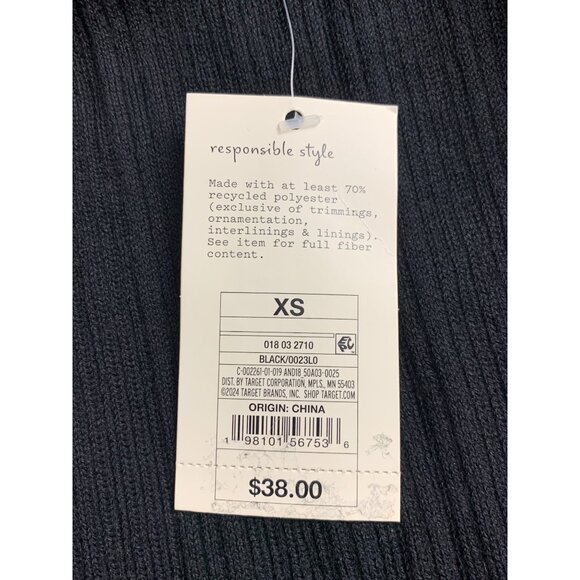 A New Day Womens Black Sleeveless Ribbed Knit Stretchy Maxi Dress - Picture 8 of 10